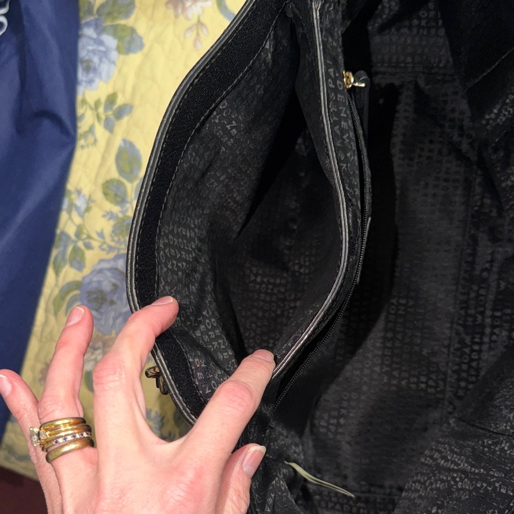 Kate Spade Black Tote with Patterned Scarf - Picture 10 of 16